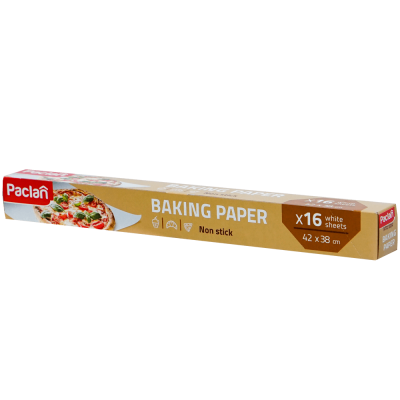 Hartie de copt antiaderenta 42x38 cm, 16 coli, Paclan